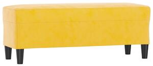 VidaXL Klupa žuti 100 x 35 x 41 cm baršunasta
