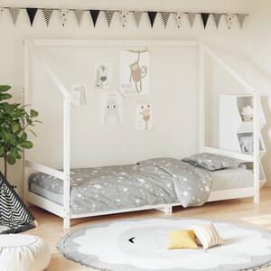 VidaXL Okvir za dječji krevet bijeli 90 x 190 cm od masivne borovine