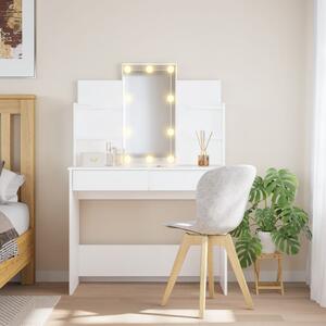 VidaXL Toaletni stolić s LED svjetlima bijeli 96 x 40 x 142 cm