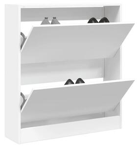Ormarić za cipele bijeli 80x21x87 5 cm od konstruiranog drva - Bijela 80 x 21 x 87.5 cm 1 1