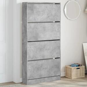 Ormarić za cipele s 4 ladice siva boja betona 80x21x163 5 cm - Beton siva 80 x 21 x 163.5 cm 1 1