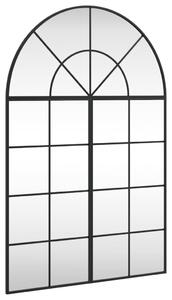 VidaXL Zidno ogledalo crno 80 x 120 cm lučno željezno