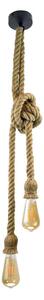 Luster na sajli ROPE 2xE27/12W/230V