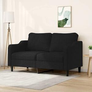 Dvosjed od tkanine crni 140 cm - Crna 1 140 cm Crna
