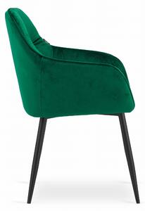 Zelena blagovaonska stolica od baršuna FORIO