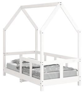 VidaXL Okvir za dječji krevet bijeli 70 x 140 cm od masivne borovine