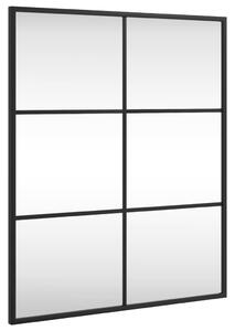 VidaXL Zidno ogledalo crno 50 x 60 cm pravokutno željezno