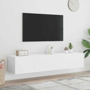 Zidni TV ormarići s LED svjetlima 2 kom bijeli 80x35x31 cm - Bijela 80 x 35 x 31 cm 2 Bijela