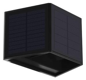 LED Solarna zidna svjetiljka WINGS LED/2W/3,2V 3000K IP54 crna