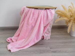 Svijetlo ružičasta deka od mikropliša VIOLET, 150x200 cm