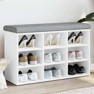 Klupa za cipele bijela 82x32x50 cm inženjerski drvo - Bijela 82 x 32 x 50 cm Bijela 82 x 32 x 50 cm