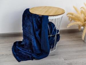 Tamno plava deka od mikropliša VIOLET, 200x230 cm
