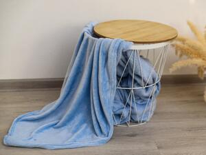 Svijetlo plava deka od mikropliša VIOLET, 200x230 cm