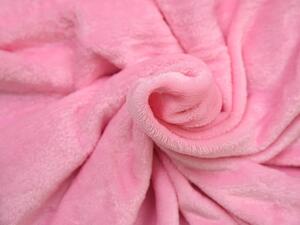 Svijetlo ružičasta deka od mikropliša VIOLET, 150x200 cm