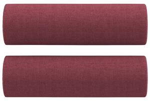 VidaXL Ukrasni jastuci 2 kom crvena boja vina Ø 15 x 50 cm od tkanine