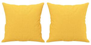 VidaXL Ukrasni jastuci 2 kom svjetložuti 40 x 40 cm od tkanine