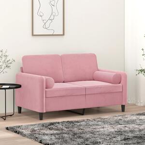 VidaXL Ukrasni jastuci 2 kom ružičasti Ø 15 x 50 cm baršunasti