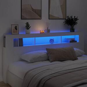 LED uzglavlje bijelo 220x18 5x103 5 cm konstruirano drvo - Bijela 220 x 103.5 cm 1 Bijela