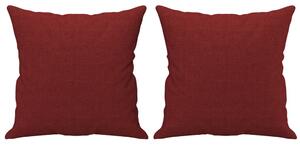 VidaXL Ukrasni jastuci 2 kom crvena boja vina 40 x 40 cm od tkanine