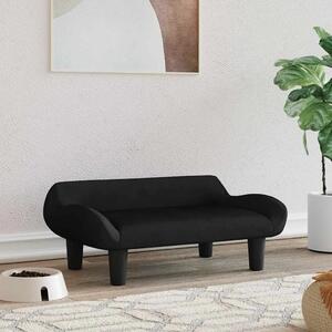 Krevet za pse crni 70x40x24 cm baršunasti - Crna Baršun Crna Baršun