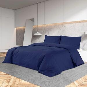 Set posteljine za poplun modri 200x220 cm lagana mikrovlakna - Plava 200 x 220 cm + 80 x 80 cm 1 1