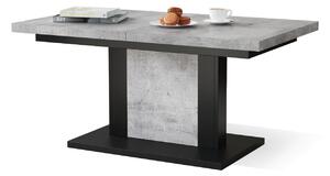 Sklopivi stolić za kavu Glendale 103Boja betona, Crna, 60x70x120cm, Laminirani iveral, Kutni