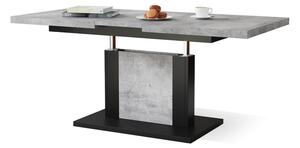 Sklopivi stolić za kavu Glendale 103Boja betona, Crna, 60x70x120cm, Laminirani iveral, Kutni