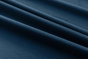 2x Tamno plava zavjesa za zamračivanje VELVET s metalnim prstenovima 135x250 cm