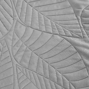 Svijetlo sivi prekrivač za krevet sa uzorkom LEAVES Dimenzije: 220 x 240 cm