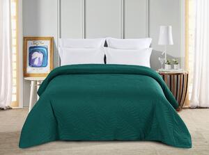 Tirkizni prekrivač za krevet sa uzorkom LEAVES Dimenzije: 200 x 220 cm