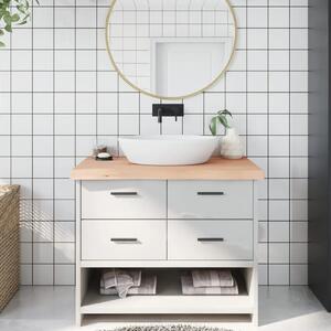 Kupaonska radna ploča 100x50x(2-6) cm netretirano masivno drvo - Prirodna 100 x 50 x 6 cm