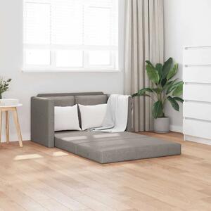 Podni kauč na razvlačenje 2-u-1 smeđesivi 112x174x55 cm baršun - Sivo-smeđa 112 x 60 x 55 cm 1 Sivo-smeđa