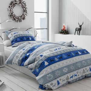 Pamučna posteljina ZIMSKI SOBI plava Dimenzije posteljine: 70 x 90 cm | 140 x 200 cm
