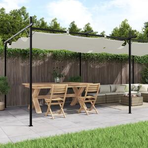 Pergola s pomičnim krovom krem 589x292x230 cm - Krema 589 x 292 x 230 cm 1 Krema