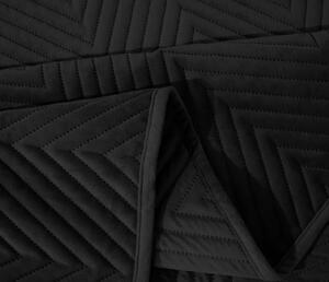 Crni baršunasti prekrivač za krevet sa uzorkom ARROW VELVET Dimenzije: 200 x 220 cm