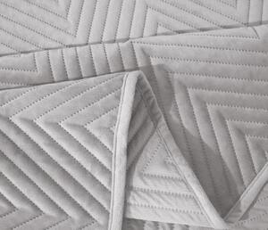 Svijetlo sivi baršunasti prekrivač za krevet sa uzorkom ARROW VELVET Dimenzije: 200 x 220 cm
