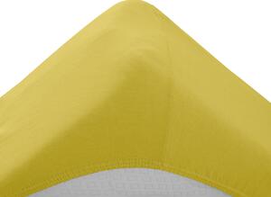 Jersey plahta za dječiji krevetic žuta 60 x 120 cm