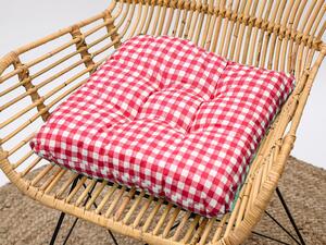 Jastuk za stolicu Soft kockica crveni