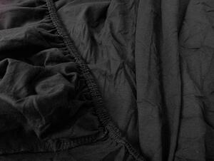 Jersey plahta crna 200 x 220 cm