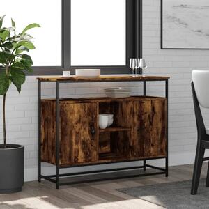 Komoda boja dimljenog hrasta 100x35x80 cm konstruirano drvo - Dimljeni hrast 1 Dimljeni hrast