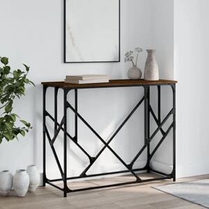 Konzolni stol boja smeđeg hrasta 100x40x80 cm konstruirano drvo - Smeđi hrast 1 Smeđi hrast