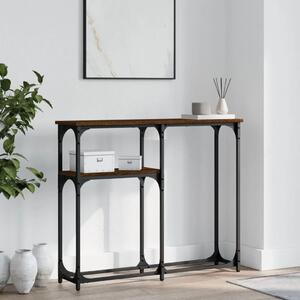 Konzolni stol boja hrasta 90 x 22 5 x 75 cm konstruirano drvo - Smeđi hrast 1 90 cm Smeđi hrast
