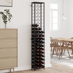 Stalak za vino za 57 boca crni 34 x 18 x 200 cm kovano željezo - 34 x 18 x 200 cm 1 1 1