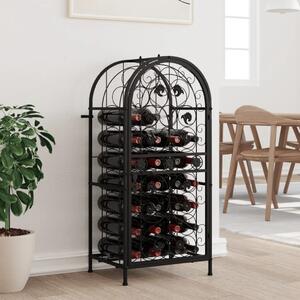 Stalak za vino za 33 boce crni 45 x 36 x 100 cm kovano željezo - 45 x 36 x 100 cm 1 1 1