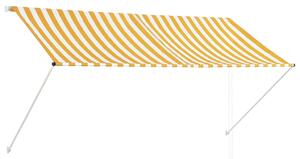 VidaXL Tenda na uvlačenje 250 x 150 cm žuto-bijela