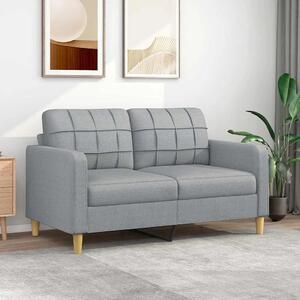 Dvosjed od tkanine svjetlosivi 140 cm - Svjetlosiva 140 cm Svjetlosiva 140 cm
