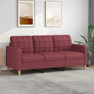Trosjed od tkanine crvena boja vina 180 cm - boja crnog vina 180 cm Boja crnog vina 180 cm