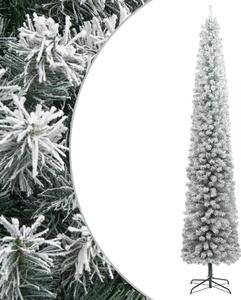 Usko božićno drvce sa stalkom i snijegom 270 cm PVC - Zelena i bijela 270 cm 1 Osnovni