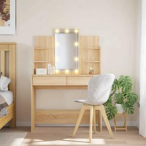 Toaletni stolić s LED svjetlima boja hrasta sonome 96x40x142 cm - sonoma hrast 1 Sonoma hrast