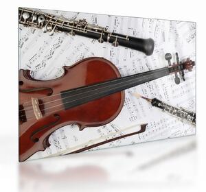 Staklena slika - Glazbeni instrumenti (70x50 cm)